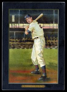 Picture, Helmar Brewing, Helmar T4 Card # 72, Bobby Thomson, Waiting to hit ball, New York Giants