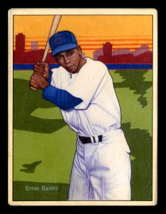 Picture, Helmar Brewing, Helmar This Great Game Card # 10, Ernie BANKS (HOF), Batting stance, Chicago Cubs