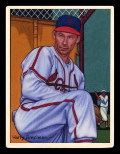 Picture of Helmar Brewing Baseball Card of Harry Brecheen, card number 110 from series Helmar This Great Game