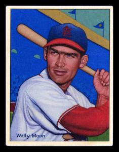 Picture of Helmar Brewing Baseball Card of Wally Moon, card number 114 from series Helmar This Great Game