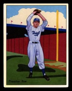 Picture, Helmar Brewing, Helmar This Great Game Card # 118, Preacher Roe, Yellow pole, Brooklyn Dodgers