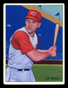 Picture, Helmar Brewing, Helmar This Great Game Card # 126, Ed Bailey, two flags, Cincinnati Reds
