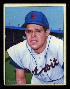 Picture of Helmar Brewing Baseball Card of Ray Boone, card number 130 from series Helmar This Great Game