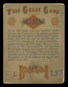 Picture, Helmar Brewing, Helmar This Great Game Card # 137, Dee Fondy, Left elbow extended, Chicago Cubs