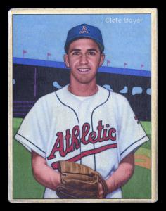 Picture, Helmar Brewing, Helmar This Great Game Card # 148, Clete Boyer, Mitt, hand at belt, Kansas City Athletics