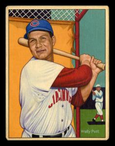 Picture of Helmar Brewing Baseball Card of Wally Post, card number 14 from series Helmar This Great Game