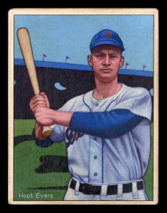 Picture of Helmar Brewing Baseball Card of Hoot Evers, card number 150 from series Helmar This Great Game