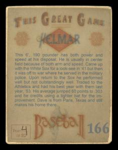 Picture, Helmar Brewing, Helmar This Great Game Card # 166, Dave Philley, Leaning in, patch on sleeve, Philadelphia Athletics