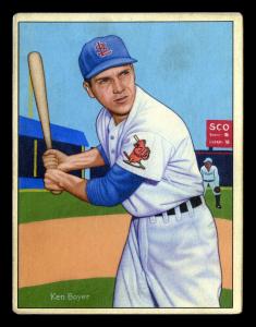 Picture of Helmar Brewing Baseball Card of Ken Boyer, card number 16 from series Helmar This Great Game