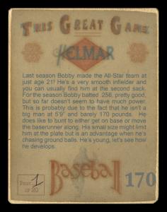 Picture, Helmar Brewing, Helmar This Great Game Card # 170, Bobby Richardson, Foot on bag; about to throw, New York Yankees