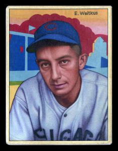 Picture, Helmar Brewing, Helmar This Great Game Card # 173, Eddie Waitkus, Close up; red cloud, Chicago Cubs