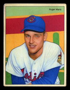 Picture, Helmar Brewing, Helmar This Great Game Card # 46, Roger Maris, Leaning in, Cleveland Indians