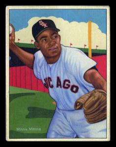 Picture, Helmar Brewing, Helmar This Great Game Card # 49, Minnie Minoso, About to throw, Chicago White Sox