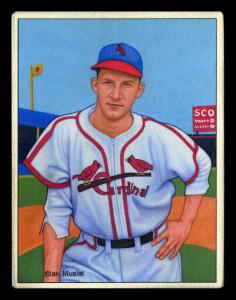 Picture, Helmar Brewing, Helmar This Great Game Card # 50, Stan MUSIAL (HOF), hand on hip, St. Louis Cardinals