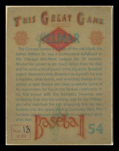 Picture, Helmar Brewing, Helmar This Great Game Card # 54, Moose Skowron, batting follow through, New York Yankees