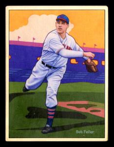 Picture, Helmar Brewing, Helmar This Great Game Card # 5, Bob FELLER, Throwing follow through, Cleveland Indians
