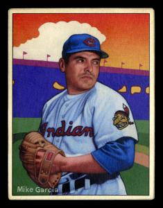 Picture, Helmar Brewing, Helmar This Great Game Card # 70, Garcia, Mike, Set position, Cleveland Indians
