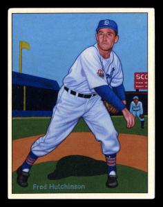 Picture, Helmar Brewing, Helmar This Great Game Card # 73, Hutchinson, Fred, Full figure follow through, Detroit Tigers