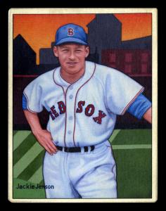 Picture of Helmar Brewing Baseball Card of Jackie Jensen, card number 75 from series Helmar This Great Game
