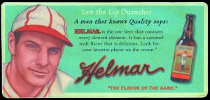 Picture of Helmar Brewing Baseball Card of Leo DUROCHER, card number 10 from series Helmar Trolley Card Series
