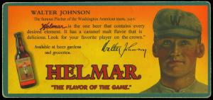 Picture of Helmar Brewing Baseball Card of Walter JOHNSON (HOF), card number 19 from series Helmar Trolley Card Series