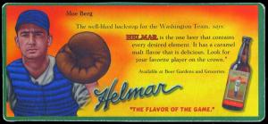 Picture of Helmar Brewing Baseball Card of Moe Berg, card number 1 from series Helmar Trolley Card Series