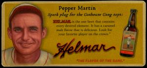 Picture of Helmar Brewing Baseball Card of Pepper Martin, card number 22 from series Helmar Trolley Card Series