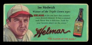 Picture of Helmar Brewing Baseball Card of Joe MEDWICK (HOF), card number 24 from series Helmar Trolley Card Series