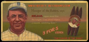 Picture of Helmar Brewing Baseball Card of Wilbert Robinson (HOF), card number 27 from series Helmar Trolley Card Series