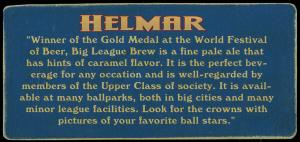 Picture, Helmar Brewing, Helmar Trolley Card Card # 31, Hack WILSON, Portrait, Chicago Cubs