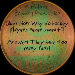 Picture, Helmar Brewing, Hockey Icers Card # 10, Andy Aitkenhead, Dexterity puzzle, orange cap, Portland Buckaroos