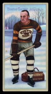 Picture, Helmar Brewing, Hockey Icers Card # 14, Eddie SHORE, Brown uniform, thinning hair., Boston Bruins