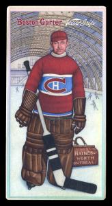 Picture, Helmar Brewing, Hockey Icers Card # 23, George HAINSWORTH, Red cap, arched ceiling., Montreal Canadiens