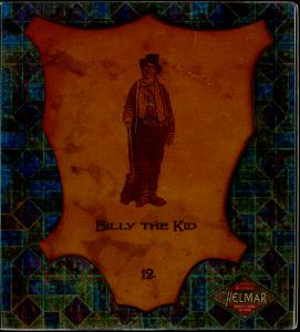 Picture of Helmar Brewing Baseball Card of Billy The Kid, card number 12 from series L1 Helmar Leather Cabinet