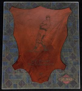 Picture of Helmar Brewing Baseball Card of Charles Victory Faust, card number 17 from series L1 Helmar Leather Cabinet