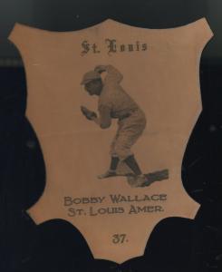 Picture of Helmar Brewing Baseball Card of Bobby WALLACE (HOF), card number 37 from series L1 Helmar Leather Cabinet