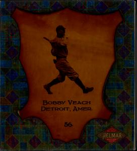 Picture of Helmar Brewing Baseball Card of Bobby Veach, card number 56 from series L1 Helmar Leather Cabinet