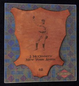 Picture of Helmar Brewing Baseball Card of Joe McGINNITY (HOF), card number 62 from series L1 Helmar Leather Cabinet