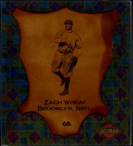 Picture of Helmar Brewing Baseball Card of Zack WHEAT (HOF), card number 68 from series L1 Helmar Leather Cabinet