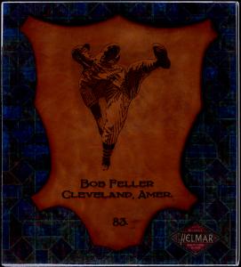 Picture, Helmar Brewing, L1-Helmar Card # 83, Bob FELLER, High kick, Cleveland Indians
