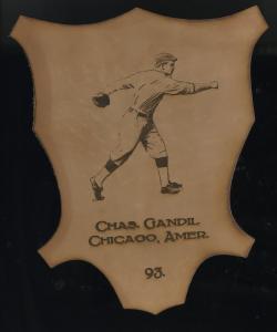 Picture of Helmar Brewing Baseball Card of Chick Gandil, card number 93 from series L1 Helmar Leather Cabinet