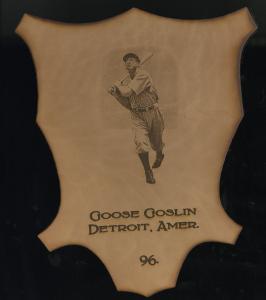 Picture of Helmar Brewing Baseball Card of Goose GOSLIN (HOF), card number 96 from series L1 Helmar Leather Cabinet