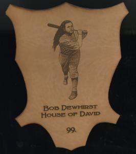 Picture of Helmar Brewing Baseball Card of Bob Dewhirst, card number 99 from series L1 Helmar Leather Cabinet