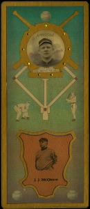 Picture of Helmar Brewing Baseball Card of John McGRAW (HOF), card number 206 from series L3-Helmar Cabinet