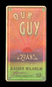 Picture, Helmar Brewing, Our Guy Card # 113, Kaiser Wilhelm, Hands at chest, Brooklyn Superbas