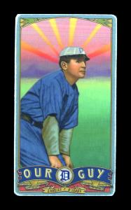 Picture, Helmar Brewing, Our Guy Card # 12, Charley O'Leary, Hands on knees, Detroit Tigers