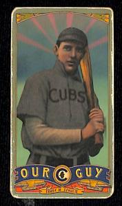 Picture, Helmar Brewing, Our Guy Card # 137, Frank Schulte, Bat on shoulder, Chicago Cubs
