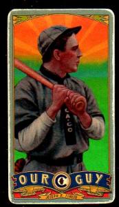 Picture, Helmar Brewing, Our Guy Card # 143, Joe TINKER (HOF), Bat on shoulder, Chicago Cubs