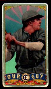 Picture, Helmar Brewing, Our Guy Card # 145, Joe TINKER (HOF), Waiting for pitch, Chicago Cubs