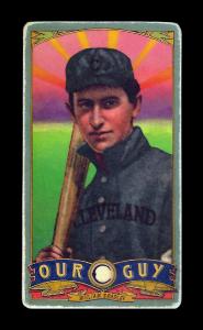 Picture, Helmar Brewing, Our Guy Card # 174, Bill Bradley, With bat, Cleveland Indians
